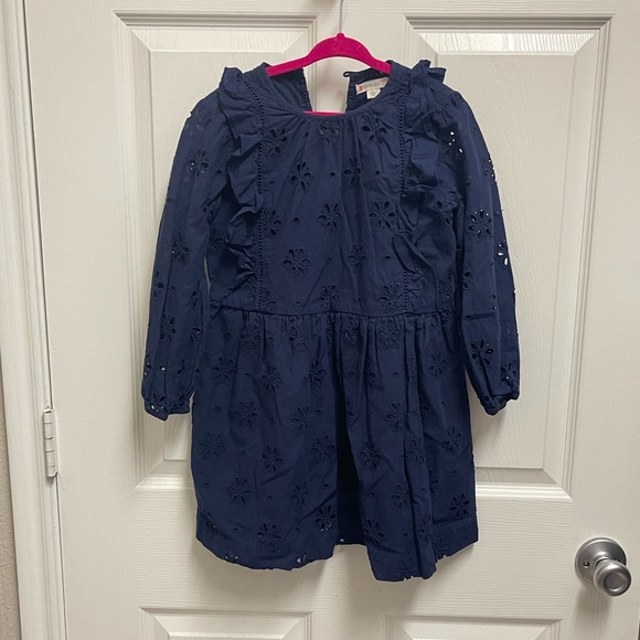 Crewcuts Navy Eyelet Dress - Picture 1 of 11